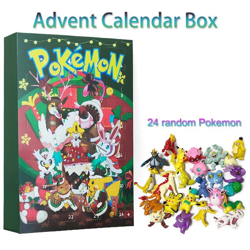 Christmas POKEMON Advent Calendar 24 Days 24 Pokemons Blind Box Gift Surprise mix BOX