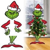 Grinch Decor for Christmas Tree,Grinchmas Christmas Tree Topper,Grinchmas Christmas Decorations for Small Tree