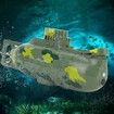 Mini RC Submarine Toy, Remote Control Submarine, Mini Simulation Military Remote Control 6 Channel Submarine Toy Model (Green)