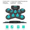 Portable Roll Up Drum Practice Pad, USB MIDI Connectivity, Electric Drum Kit with Built-in Dual Stereo Speakers for Kids Beginners, Christmas Birthday Gift