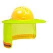 2 Pack Full Brim Hard Hat Sun Shade Mesh Neck Shade with Reflective Strip Neon Yellow