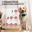 Dog Bark Collar Training Bark Collar for Large Medium Small Dogs,Rechargeable e-Barking Control Devices with Beep Vibration Shock,5 Adjustable Sensitivity Color Black