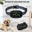 Dog Bark Collar Training Bark Collar for Large Medium Small Dogs,Rechargeable e-Barking Control Devices with Beep Vibration Shock,5 Adjustable Sensitivity Color Black