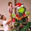 Christmas Decorations for Tree Funny Christmas Tree Ornament Thief Stole Tree Topper Head Arms and Legs for Holiday Xmas Home Party