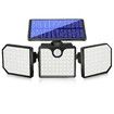Solar Motion Sensor Light LED Solar Lighting Wall & Warning Light Flashing Cyclically Waterproof for Outdoor Courtyards Hallways Pools