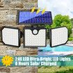 Solar Motion Sensor Light LED Solar Lighting Wall & Warning Light Flashing Cyclically Waterproof for Outdoor Courtyards Hallways Pools