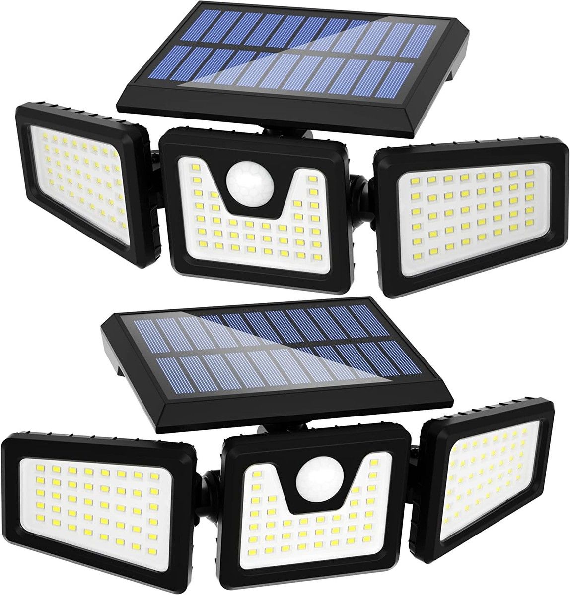 2 Pcs LED Cordless Solar Motion Sensor Lights Waterproof Solar Lights Outdoor Security LED Flood Light