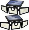 2 Pcs LED Cordless Solar Motion Sensor Lights Waterproof Solar Lights Outdoor Security LED Flood Light