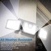 2 Pcs LED Cordless Solar Motion Sensor Lights Waterproof Solar Lights Outdoor Security LED Flood Light