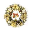 Handcrafted Pine Needle Christmas Wreath 40 CM with Pinecones and Gold Accents - Perfect Holiday Decor for Front Door Fireplace