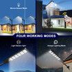 600W Solar Street Lights 480 LED Floodlight Motion Sensor Outdoor Garden Yard Security Flood Down Lamp Remote Control Waterproof Parking Lot Spot Pole