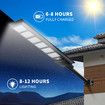 600W Solar Street Lights 480 LED Floodlight Motion Sensor Outdoor Garden Yard Security Flood Down Lamp Remote Control Waterproof Parking Lot Spot Pole