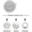 2PCS Cast Iron Skillet Cleaner Chainmail, Premium Stainless Steel Chain Maille Scrubber for Cast Iron Pans,Stainless Steel, Glassware (7IN Round)