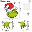 3PCS Grinchs Fence PeekerGrinchmas Decor for TreeGrinchs Tree Topper for Whoville Christmas Decorations