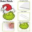 3PCS Grinchs Fence PeekerGrinchmas Decor for TreeGrinchs Tree Topper for Whoville Christmas Decorations