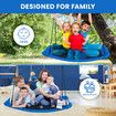 Tree Swing Seat Chair Set Indoor Outdoor Childrens Adult Hanging Playset Rectangular Garden Camping Platform Straps XL Carabiners Kidbot