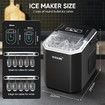 Maxkon Ice Cube Maker Portable Making Machine Freezer Countertop Commercial Home Kitchen House Appliance Bullet Self Cleaning 12kg with Handle