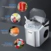 Maxkon 12kg Ice Maker Portable Cube Making Machine Freezer Countertop Home Kitchen Commercial House Appliance Self Cleaning Stainless Steel with Handle