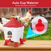 Chicken Feeder Hens Feeding 6KG 8.5L Waterer Set Automatic Food Dispense Rat Bird Proof for Poultry Rabbit With Bucket