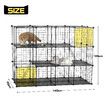 Cat Cage DIY Enclosure Pet Crate Rabbit Hutch Pet Scene Kitty Kennel Bunny Ferret Home Playpen Detachable Metal Wire