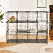 Cat Cage DIY Enclosure Pet Crate Rabbit Hutch Pet Scene Kitty Kennel Bunny Ferret Home Playpen Detachable Metal Wire