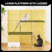 Cat Cage Large Transparent Enclosure Pet Crate Litter Box Rabbit Hutch Pet Scene Kitty Kennel Bunny Ferret Home Playpen DIY Detachable