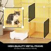 Cat Cage Large Transparent Enclosure Pet Crate Litter Box Rabbit Hutch Pet Scene Kitty Kennel Bunny Ferret Home Playpen DIY Detachable