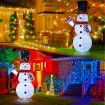 180cm Snowman Christmas Light Outdoor Decor LED Fairy String Ornament Top Hat Candy Cane Xmas Gift Box Collapsible Figurine Holiday 8 Flash Modes