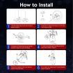 180cm Snowman Christmas Light Outdoor Decor LED Fairy String Ornament Top Hat Candy Cane Xmas Gift Box Collapsible Figurine Holiday 8 Flash Modes