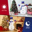 3D Snowman Christmas Light 150cm 200 LED Rope String Xmas Decoration Gift Festival Holiday Outdoor Figure Display Cold White Foldable 8 Modes