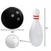Novelty Place Giant Inflatable Bowling Set for Kids & Adults One 14 Inches Ball with Six 22 Inches Pins