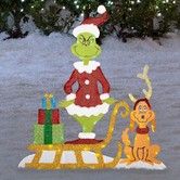 Grinch LED Light Yard Sign Stick Christmas Grinch outdoor garden decoration LED lights acrylic Christmas decorations