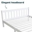 Bed Frame Wooden Mattress Base Double Size Solid Timber Pine Wood White Bedroom Furniture