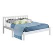 Bed Frame Wooden Mattress Base Double Size Solid Timber Pine Wood White Bedroom Furniture