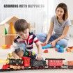 Train SetTrain Toys for Boys Girls w/SmokesLights & SoundTracksToy Train w/Steam Locomotive EngineCargo Cars & TracksChristmas Train Toys Gifts for Kids