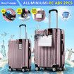 2 Piece Luggage Suitcase Set Carry On Spinner Case Traveller Bag Storage Cabin Lightweight Hard Shell Trolley Wheels TSA Lock Rose Gold
