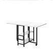 Folding Dining Table Extendable Room Outdoor Furniture Kitchen Home Dinner Desk Camping Picnic Foldable Wooden Metal with Shelves Wheels