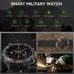 Smart Watch for Men (Call Receive/Dial) with LED Flashlight,1.45" HD Outdoor Tactical Rugged Smartwatch,Sports Fitness Tracker Watch with Heart Rate Sleep Monitor for iPhone Android Phone