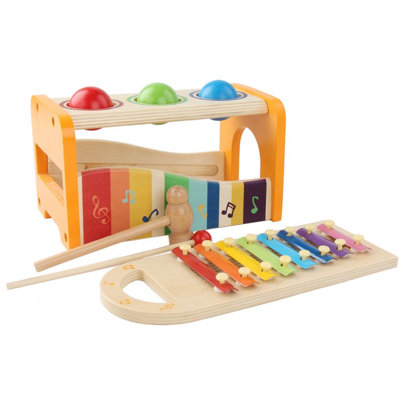 Musical Pounding Toy Pound Tap Bench Slide Out Xylophone Award Winning Wooden Play Children Age 3+ Creative Sound Exploration