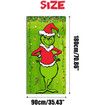 Grinch Christmas Door Cover Decorations Grinch Green Backdrop Merry Christmas Porch Sign 180 x 90 cm