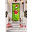 Grinch Christmas Door Cover Decorations Grinch Green Backdrop Merry Christmas Porch Sign 180 x 90 cm