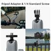 Handlebar Clamp Mount, Motorcycle Bike Pole Mount with Flexible 360 Ball Head Compatible with GoPro Hero