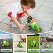 Crazy Jumping Car Toys RC Stunt Dancing Car with LED Light Music Rocking Tumbling Rechargeable Car Gifts for Kids Age 3+(Green)