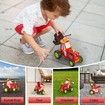 Crazy Jumping Car Toys RC Stunt Dancing Car with LED Light Music Rocking Tumbling Rechargeable Car Gifts for Kids Age 3+(Red)