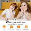 16GB MP3 Player for Kids,Cute Panda Portable Child Music Player with Bluetooth 5.0,Speaker,FM Radio,Voice Recorder,Alarm Clock,Stopwatch,Pedometer,Support up to 128GB
