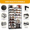 9 Tiers Metal Shoe Rack Storage Organiser Shelving 40 Pairs Shoes Cabinet Display Shelves DIY Corner Stand Closet Entryway Hallway Cloakroom