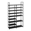 9 Tiers Metal Shoe Rack Storage Organiser Shelving 40 Pairs Shoes Cabinet Display Shelves DIY Corner Stand Closet Entryway Hallway Cloakroom