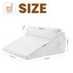 Bed Wedge Pillow Set Triangle Sofa Cushion Neck Back Head Knee Support Memory Foam Cool Gel Leg Elevation Pregnancy Side Sleep Adjustable