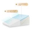Bed Wedge Pillow Set Triangle Sofa Cushion Neck Back Head Knee Support Memory Foam Cool Gel Leg Elevation Pregnancy Side Sleep Adjustable