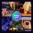 LED Solar Meteor Shower Rain Drop String Lights Xmas Falling Star Tree Decor Night Outdoor Christmas Garden Waterproof